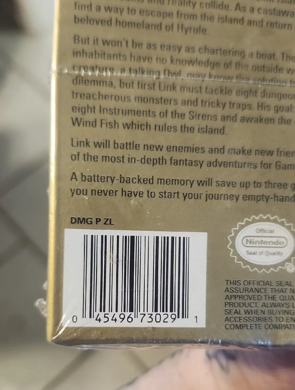 Nintendo The Legend of Zelda: Link's Awakening — Gold Box Art with Red Logo